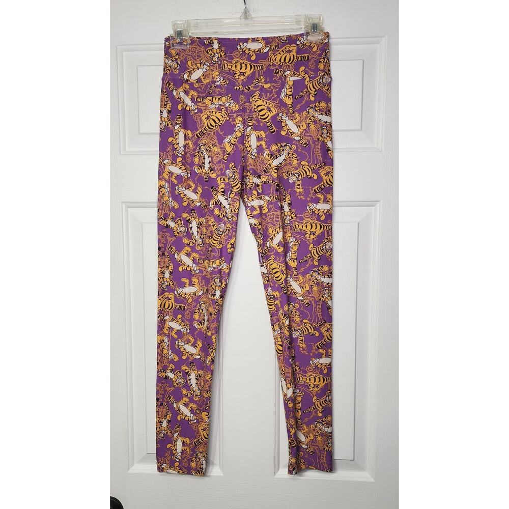 Lularoe Disney Tigger OS Leggings Purple Winnie The Pooh